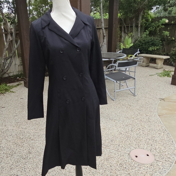 Pendleton black  Double Breasted 100%  virgin wool dress 4 - Picture 4 of 14